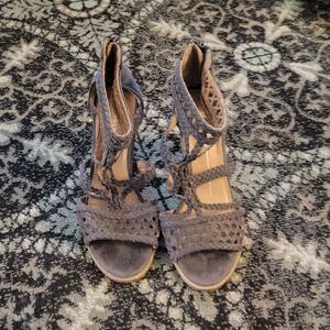 Report Gray Strappy Sandals